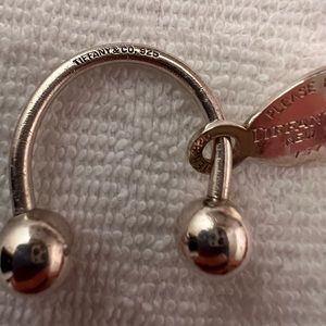 Tiffany & Co. Silver Tone Horseshoe Key Ring with Ball Ends